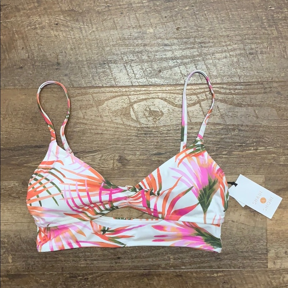 Shade & Shore floral bathing suit top